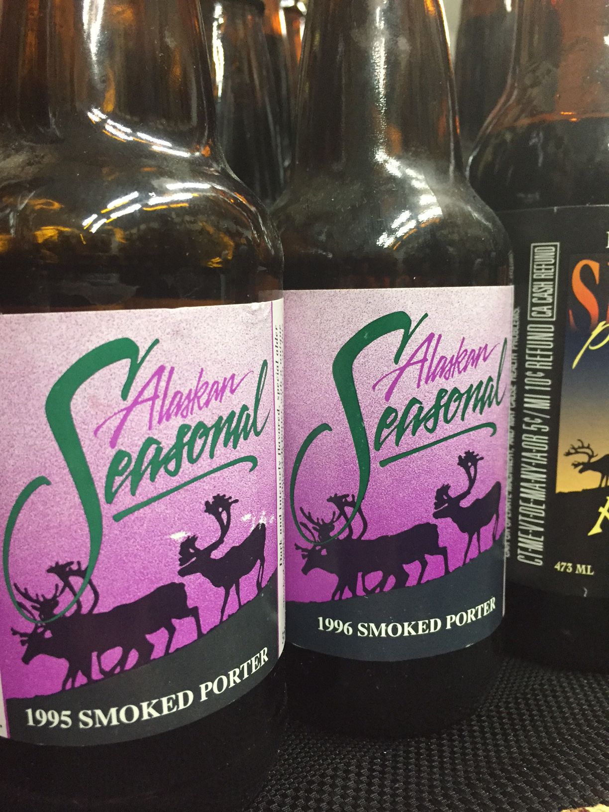 Alaskan Smoked Porter 1995 and 1996.JPG